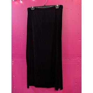Old Navy Black Velvet Skirt Women’s M Soft Stretch Holiday Party Evening Gothic